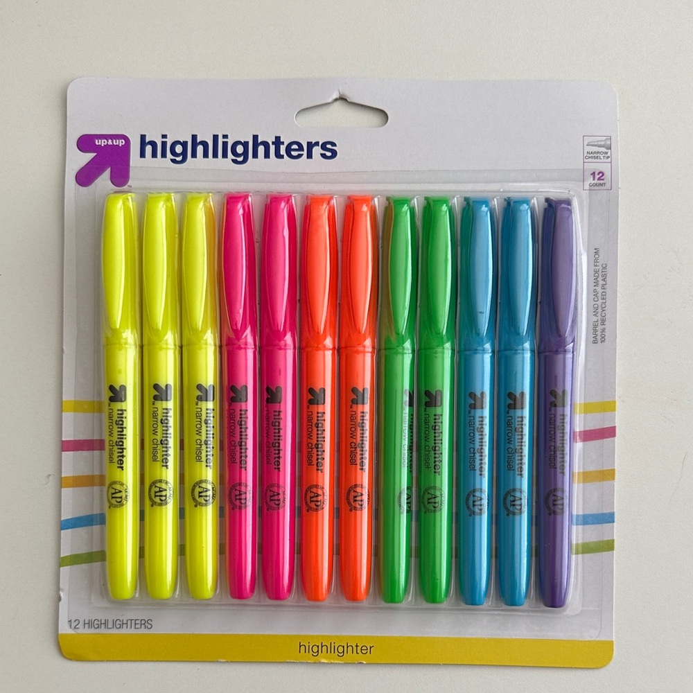 NWT* UP & UP Multicolor Highlighter Set - 12 Pack